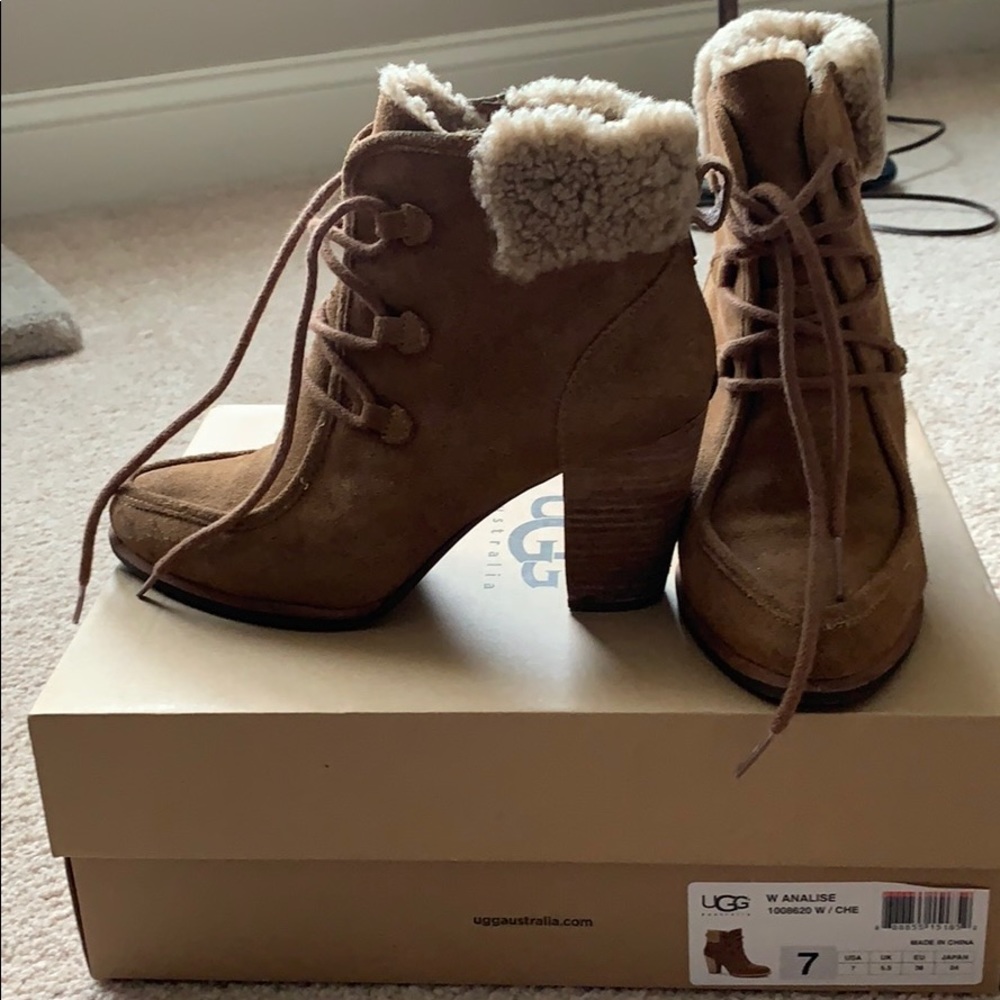 Uggs.  Fur trimmed.